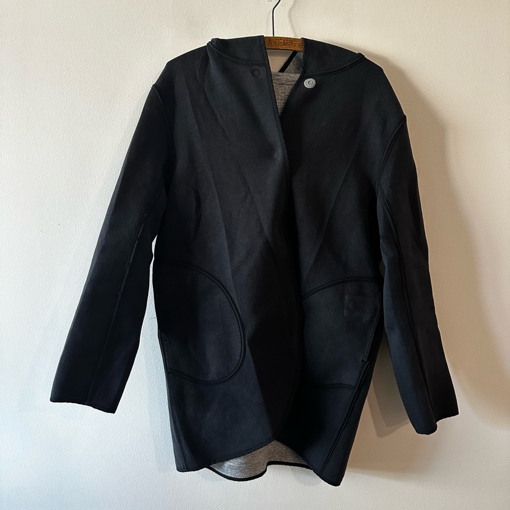 Lululemon City Bound Wrap Snap Button Jacket Black/Gray Women's Size Large